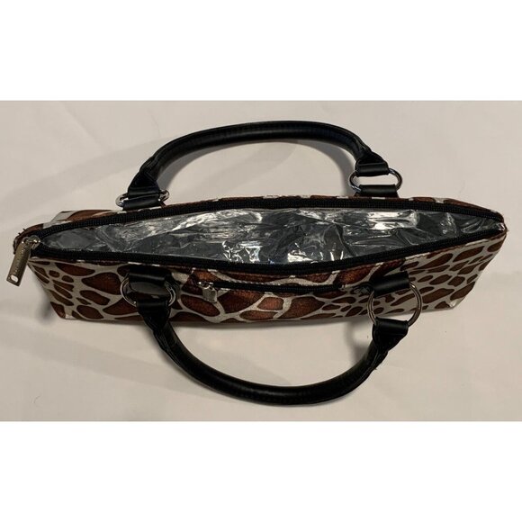 Primeware Insulated Wine Clutch Bag Giraffe Print Tote Corkscrew Thermal Zip NEW - Picture 9 of 12